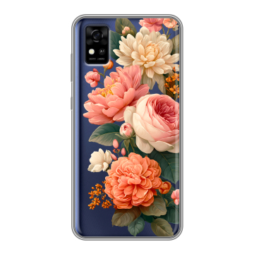 Силиконовый чехол на ZTE Blade A31 с принтом цветы