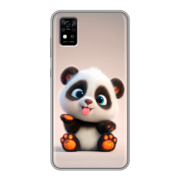 Силиконовый чехол на ZTE Blade A31 с принтом милая панда