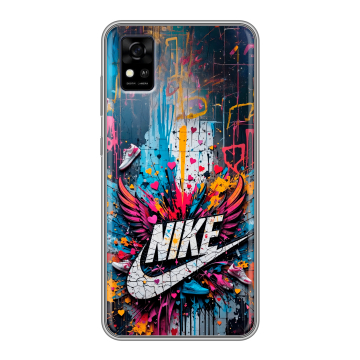 Силиконовый чехол на ZTE Blade A31 с принтом Nike Найк