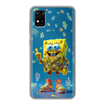 Силиконовый чехол на ZTE Blade A31 с принтом Спанч боб Спанчбоб Силиконовый чехол на ZTE Blade A31 с принтом Спанч боб Спанчбоб