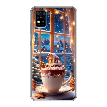 Силиконовый чехол на ZTE Blade A31 с принтом Новый год