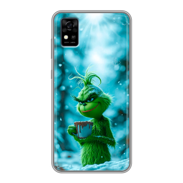 Силиконовый чехол на ZTE Blade A31 с принтом Новый год гринч