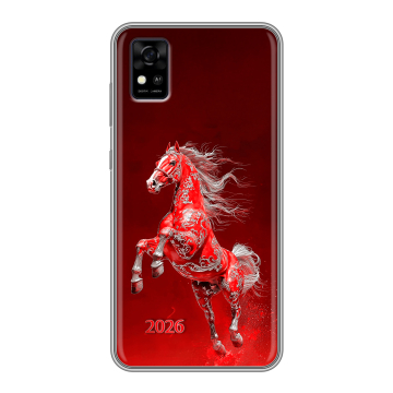 Силиконовый чехол на ZTE Blade A31 с принтом Новый год
