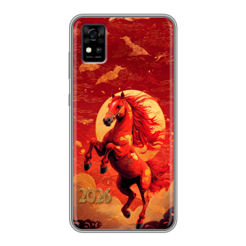 Силиконовый чехол на ZTE Blade A31 с принтом Новый год