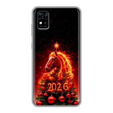 Силиконовый чехол на ZTE Blade A31 с принтом Новый год