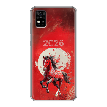 Силиконовый чехол на ZTE Blade A31 с принтом Новый год