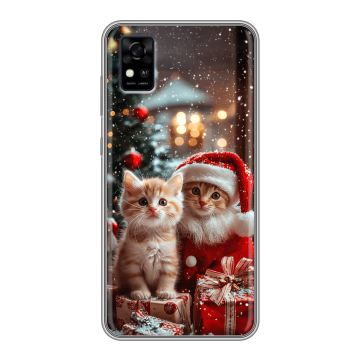 Силиконовый чехол на ZTE Blade A31 с принтом Новый год