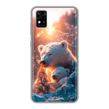 Силиконовый чехол на ZTE Blade A31 с принтом Новый год