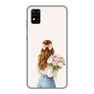 Силиконовый чехол на ZTE Blade A31 с принтом женский
