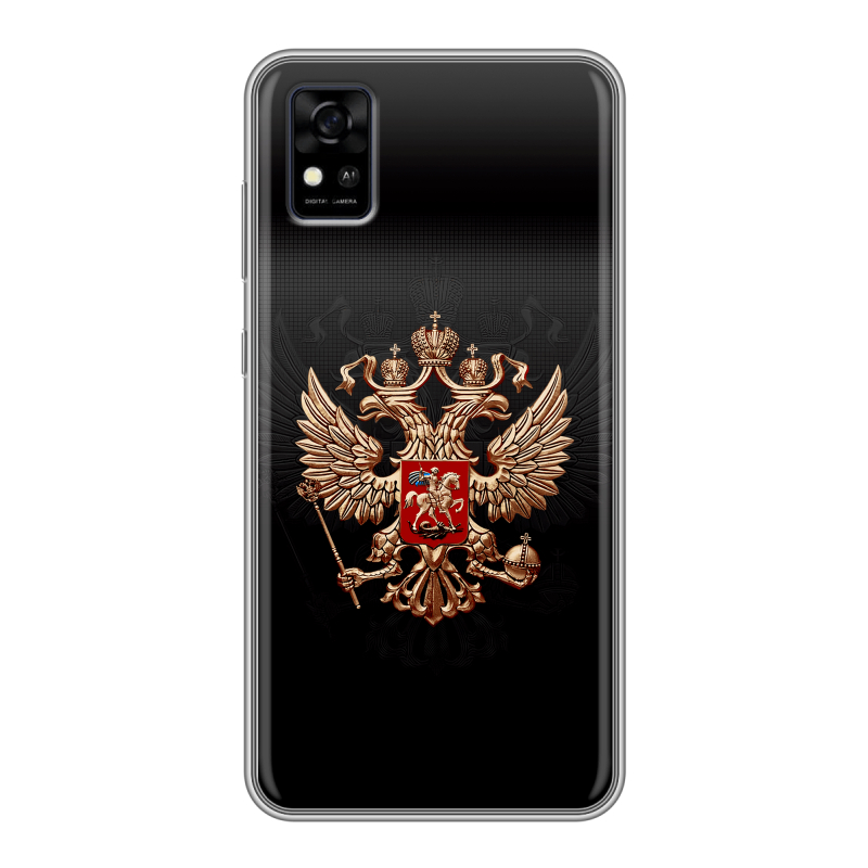 Силиконовый чехол на ZTE Blade A31 с принтом Герб России Силиконовый чехол на ZTE Blade A31 с принтом Герб России