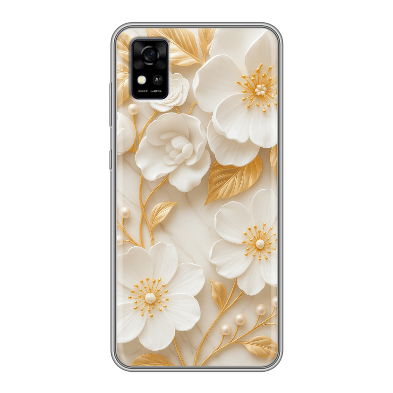 Силиконовый чехол на ZTE Blade A31 с принтом Цветы Силиконовый чехол на ZTE Blade A31 с принтом Цветы