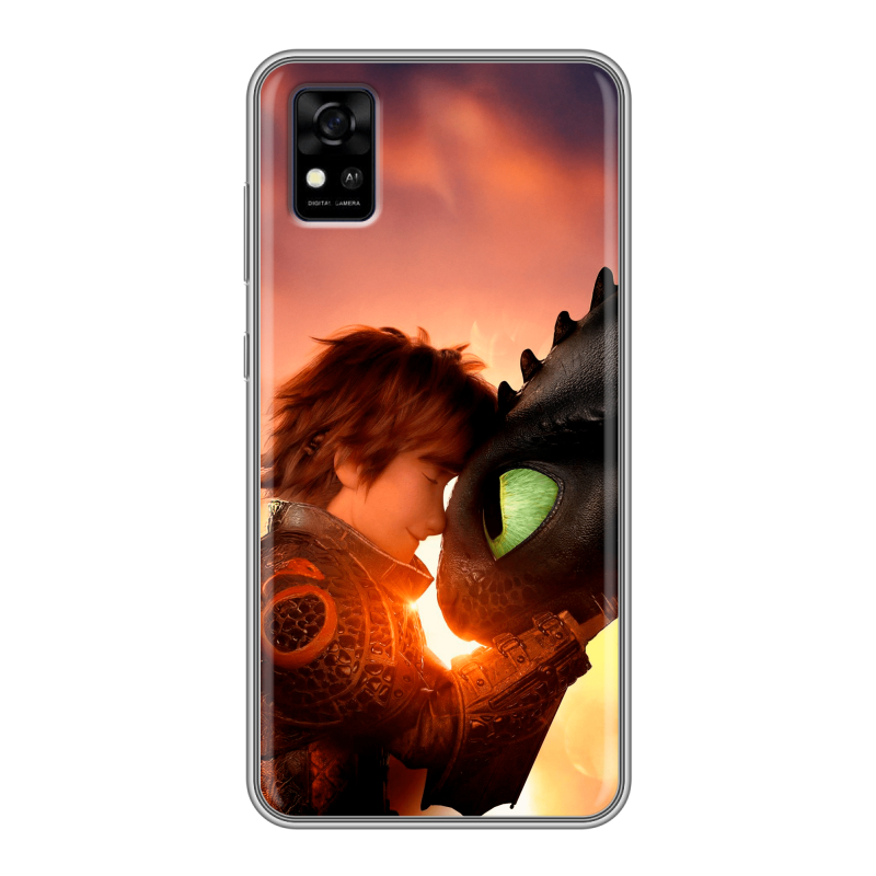 Силиконовый чехол на ZTE Blade A31 с принтом Как приручить дракона Силиконовый чехол на ZTE Blade A31 с принтом Как приручить дракона