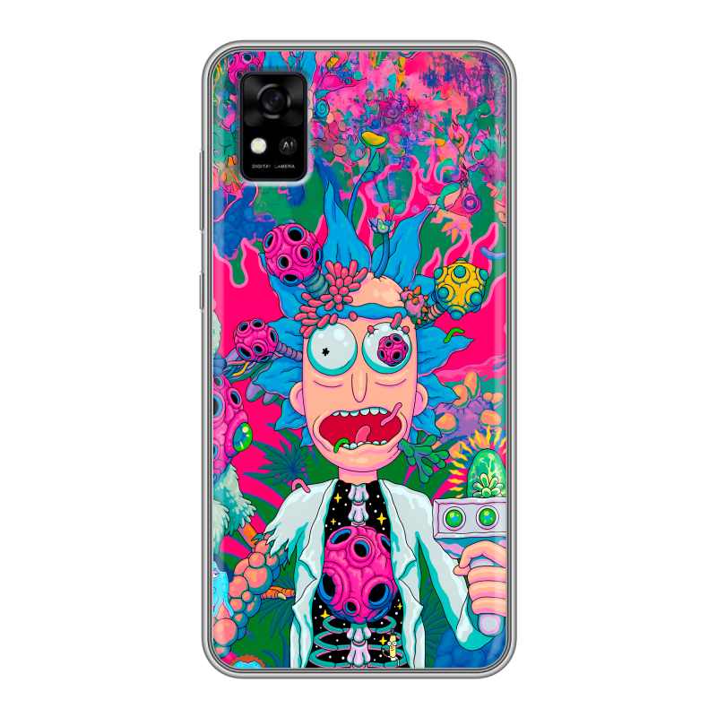 Силиконовый чехол на ZTE Blade A31 с принтом Рик и Морти Rick Morty Силиконовый чехол на ZTE Blade A31 с принтом Рик и Морти Rick Morty