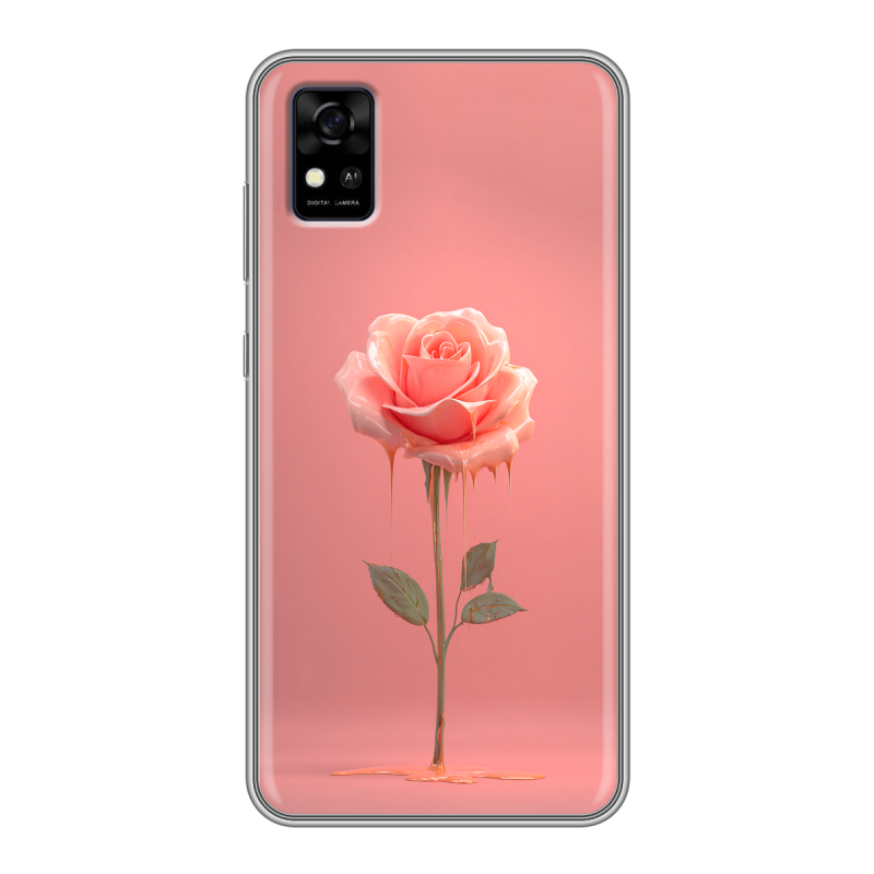 Силиконовый чехол на ZTE Blade A31 с принтом Розовая роза Силиконовый чехол на ZTE Blade A31 с принтом Розовая роза