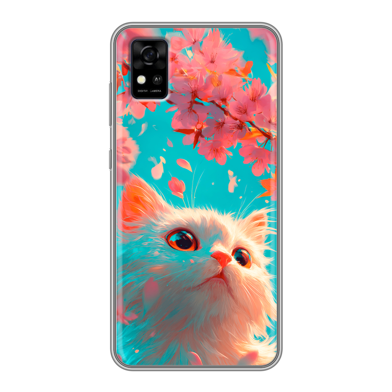 Силиконовый чехол на ZTE Blade A31 с принтом Красивый кот Силиконовый чехол на ZTE Blade A31 с принтом Красивый кот