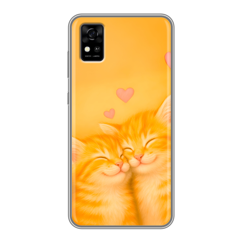 Силиконовый чехол на ZTE Blade A31 с принтом Милые котята Силиконовый чехол на ZTE Blade A31 с принтом Милые котята