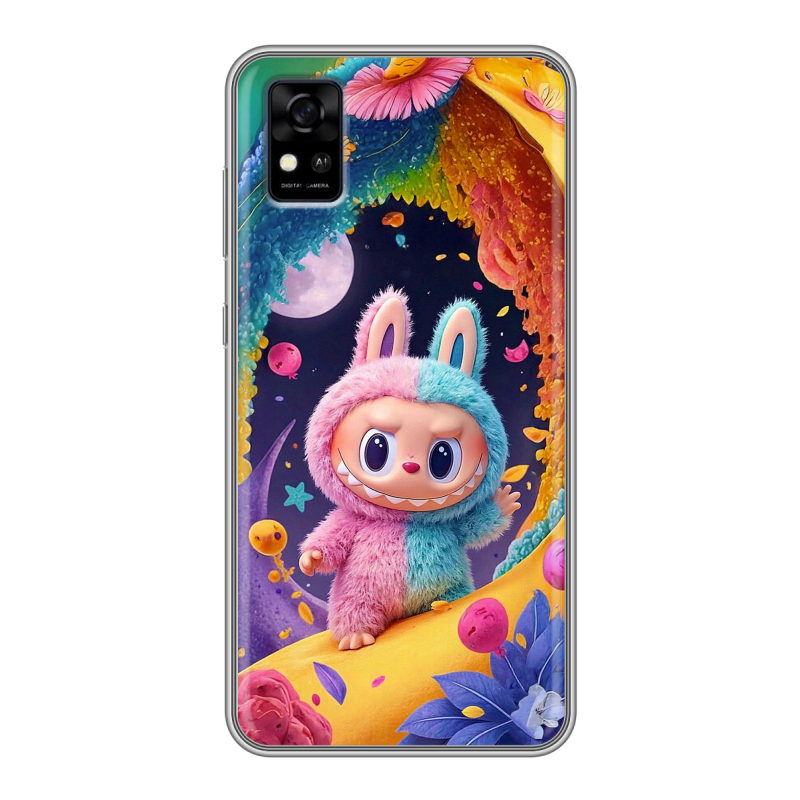 Силиконовый чехол на ZTE Blade A31 с принтом Labubu Лабубу Силиконовый чехол на ZTE Blade A31 с принтом Labubu Лабубу