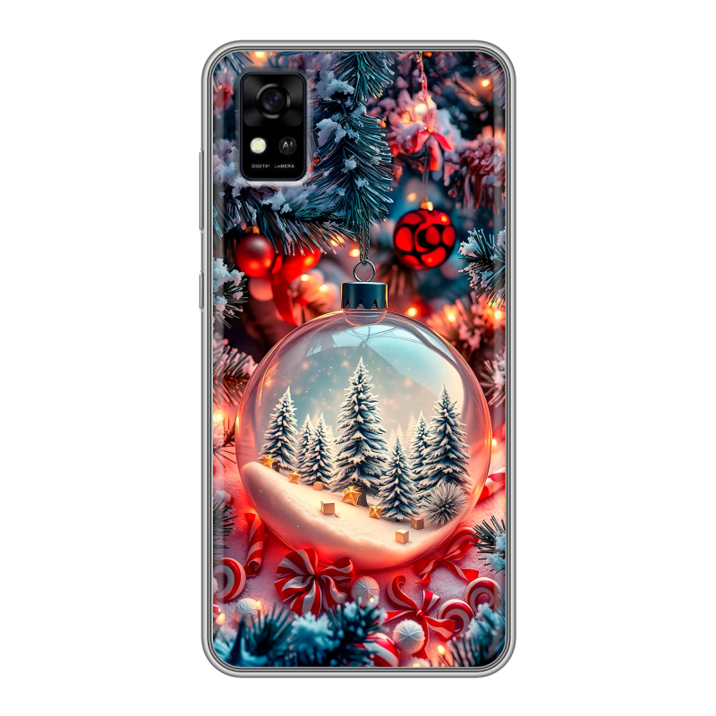Силиконовый чехол на ZTE Blade A31 с принтом Новый год Силиконовый чехол на ZTE Blade A31 с принтом Новый год