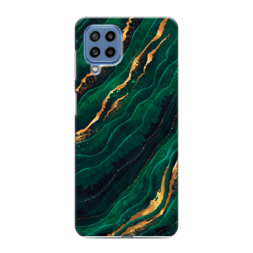 Силиконовый чехол на Samsung Galaxy M32 с принтом Мрамор зеленое золото Силиконовый чехол на Samsung Galaxy M32 с принтом Мрамор зеленое золото