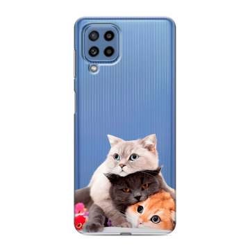 Силиконовый чехол на Samsung Galaxy M32 с принтом Кошки Силиконовый чехол на Samsung Galaxy M32 с принтом Кошки