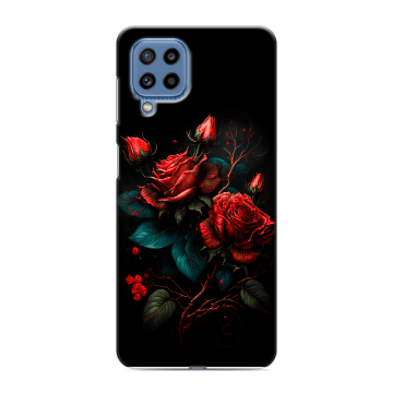 Силиконовый чехол на Samsung Galaxy M32 с принтом Розы красные
