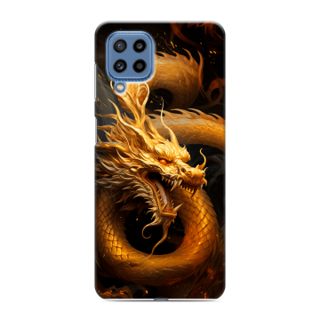 Силиконовый чехол на Samsung Galaxy M32 с принтом Золотой дракон Силиконовый чехол на Samsung Galaxy M32 с принтом Золотой дракон