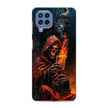 Силиконовый чехол на Samsung Galaxy M32 с принтом Скелет и карты Силиконовый чехол на Samsung Galaxy M32 с принтом Скелет и карты