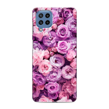 Силиконовый чехол на Samsung Galaxy M32 с принтом лавандовые розы Силиконовый чехол на Samsung Galaxy M32 с принтом лавандовые розы