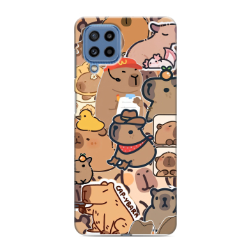 Силиконовый чехол на Samsung Galaxy M32 с принтом капибара Силиконовый чехол на Samsung Galaxy M32 с принтом капибара