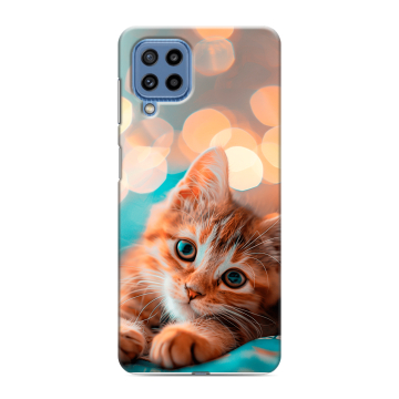 Силиконовый чехол на Samsung Galaxy M32 с принтом котик Силиконовый чехол на Samsung Galaxy M32 с принтом котик