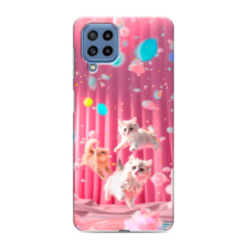 Силиконовый чехол на Samsung Galaxy M32 с принтом милые котики Силиконовый чехол на Samsung Galaxy M32 с принтом милые котики