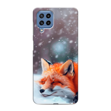 Силиконовый чехол на Samsung Galaxy M32 с принтом лиса Силиконовый чехол на Samsung Galaxy M32 с принтом лиса