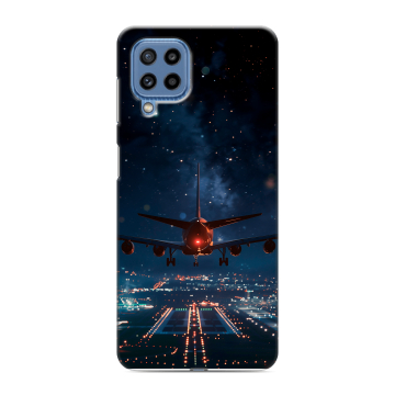 Силиконовый чехол на Samsung Galaxy M32 с принтом самолет Силиконовый чехол на Samsung Galaxy M32 с принтом самолет