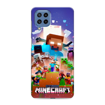 Силиконовый чехол на Samsung Galaxy M32 с принтом Майнкрафт Minecraft Силиконовый чехол на Samsung Galaxy M32 с принтом Майнкрафт Minecraft