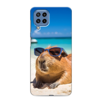 Силиконовый чехол на Samsung Galaxy M32 с принтом Капибара