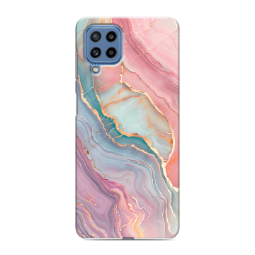 Силиконовый чехол на Samsung Galaxy M32 с принтом розовый мрамор Силиконовый чехол на Samsung Galaxy M32 с принтом розовый мрамор