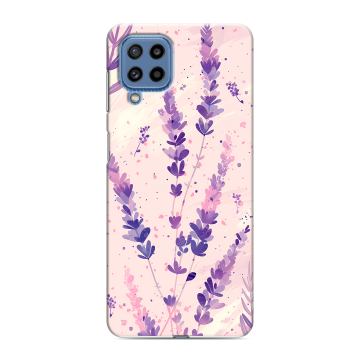 Силиконовый чехол на Samsung Galaxy M32 с принтом цветы лаванда Силиконовый чехол на Samsung Galaxy M32 с принтом цветы лаванда