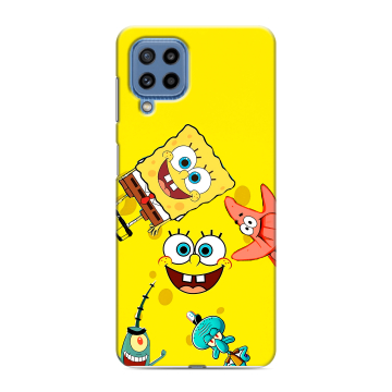 Силиконовый чехол на Samsung Galaxy M32 с принтом Спанч боб Спанчбоб Силиконовый чехол на Samsung Galaxy M32 с принтом Спанч боб Спанчбоб