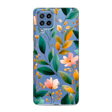 Силиконовый чехол на Samsung Galaxy M32 с принтом Цветы паттерн Силиконовый чехол на Samsung Galaxy M32 с принтом Цветы паттерн