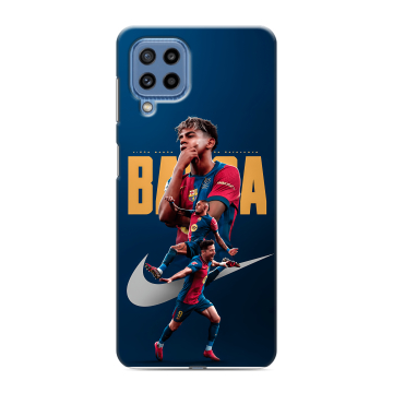 Силиконовый чехол на Samsung Galaxy M32 с принтом Барселона Barca Yamal Силиконовый чехол на Samsung Galaxy M32 с принтом Барселона Barca Yamal
