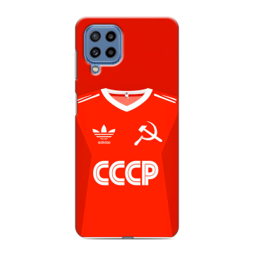 Силиконовый чехол на Samsung Galaxy M32 с принтом Флаг Герб СССР Силиконовый чехол на Samsung Galaxy M32 с принтом Флаг Герб СССР