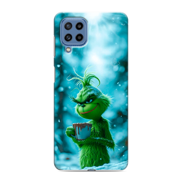 Силиконовый чехол на Samsung Galaxy M32 с принтом Новый год гринч Силиконовый чехол на Samsung Galaxy M32 с принтом Новый год гринч