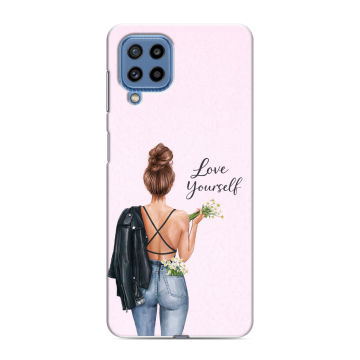 Силиконовый чехол на Samsung Galaxy M32 с принтом женский Силиконовый чехол на Samsung Galaxy M32 с принтом женский