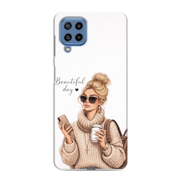Силиконовый чехол на Samsung Galaxy M32 с принтом женский Силиконовый чехол на Samsung Galaxy M32 с принтом женский