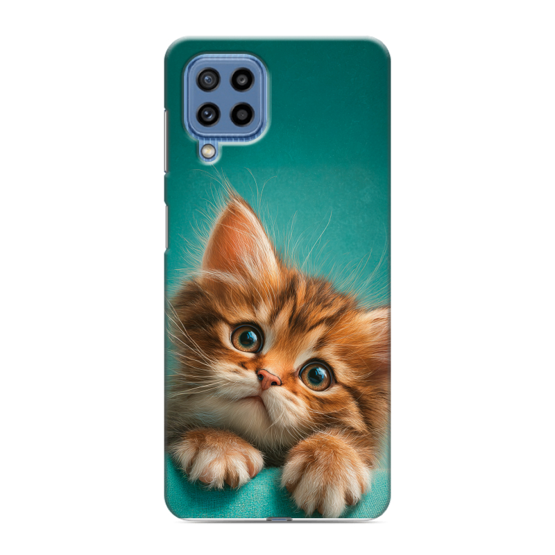 Силиконовый чехол на Samsung Galaxy M32 с принтом котенок Силиконовый чехол на Samsung Galaxy M32 с принтом котенок
