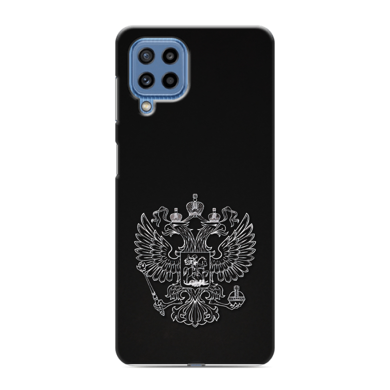 Силиконовый противоударный чехол на Samsung Galaxy M32 с принтом Герб России Силиконовый противоударный чехол на Samsung Galaxy M32 с принтом Герб России
