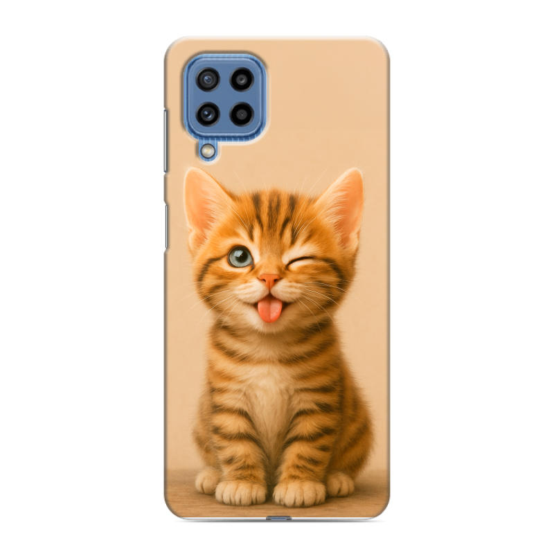 Силиконовый чехол на Samsung Galaxy M32 с принтом котенок Силиконовый чехол на Samsung Galaxy M32 с принтом котенок