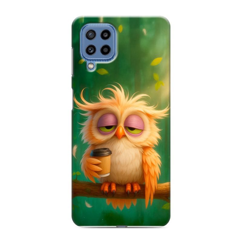 Силиконовый противоударный чехол на Samsung Galaxy M32 с принтом сова Силиконовый противоударный чехол на Samsung Galaxy M32 с принтом сова