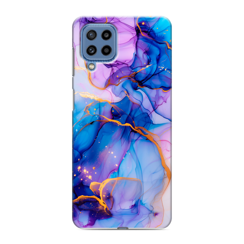 Силиконовый чехол на Samsung Galaxy M32 с принтом синий мрамор Силиконовый чехол на Samsung Galaxy M32 с принтом синий мрамор