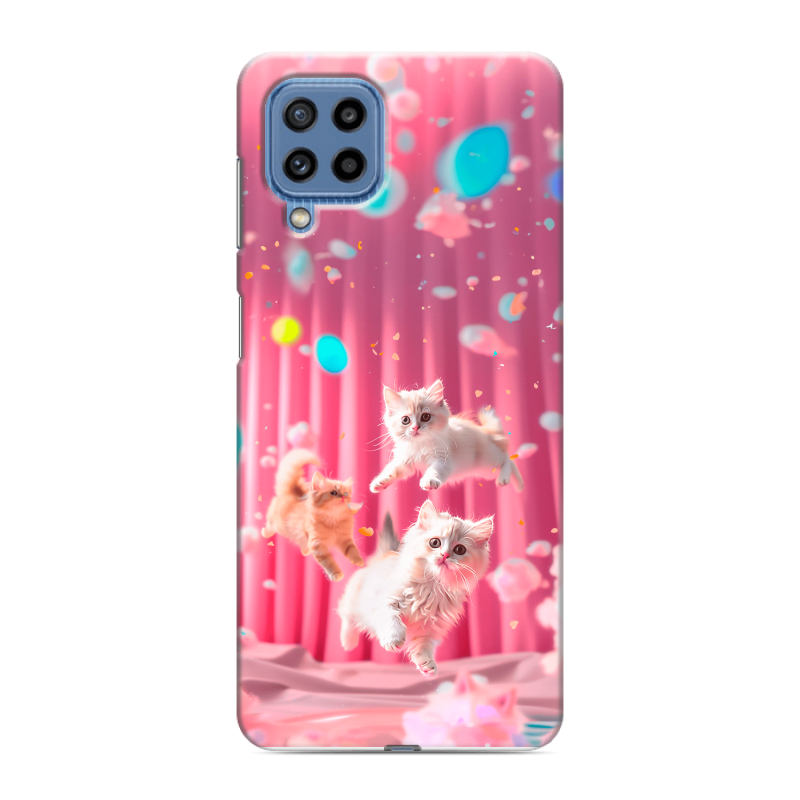 Силиконовый чехол на Samsung Galaxy M32 с принтом милые котики Силиконовый чехол на Samsung Galaxy M32 с принтом милые котики